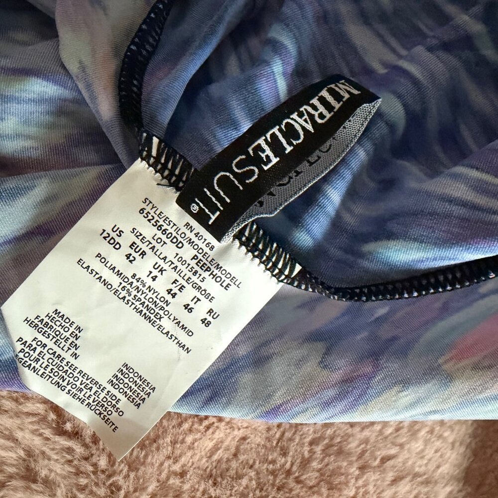 Miraclesuit Vesuvio Peephole Tankini Top NWOT Size 12DD - Picture 4 of 4